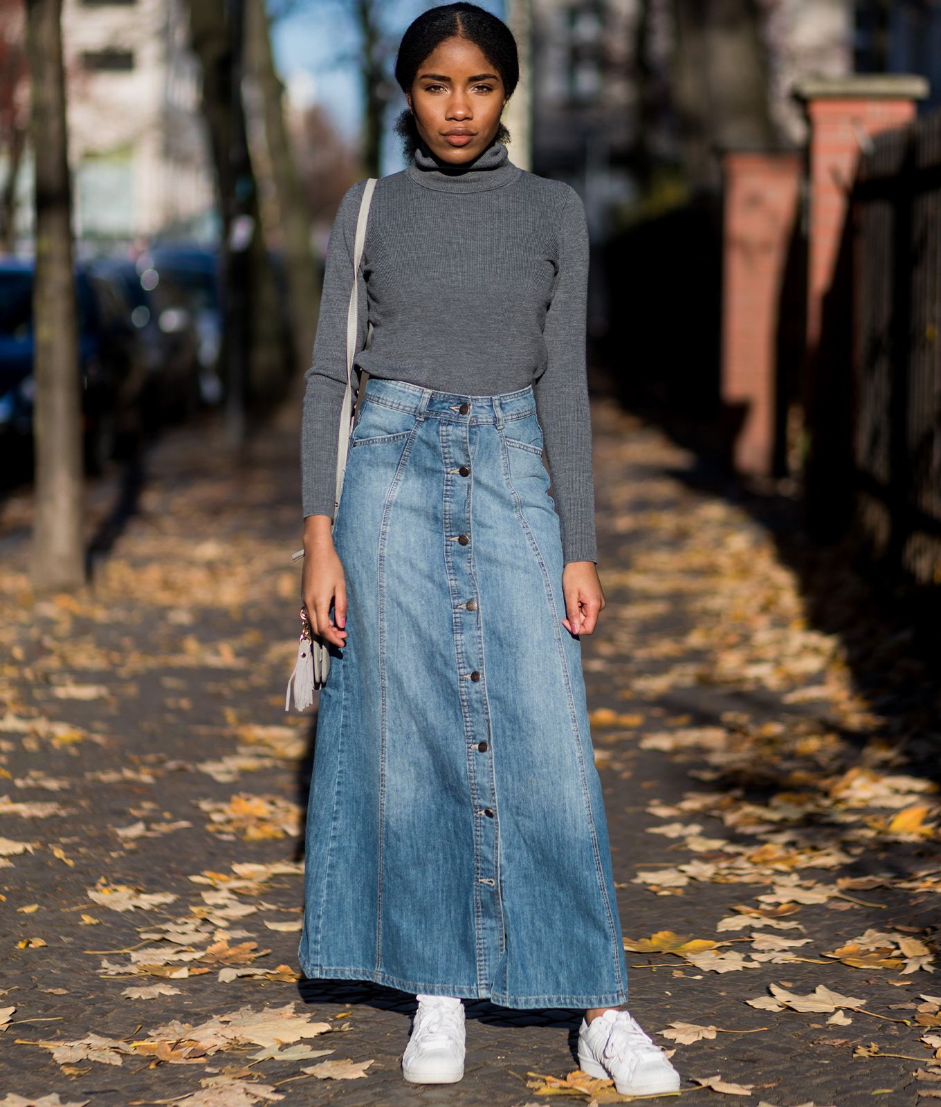 denim skirt outfit ideas 0018