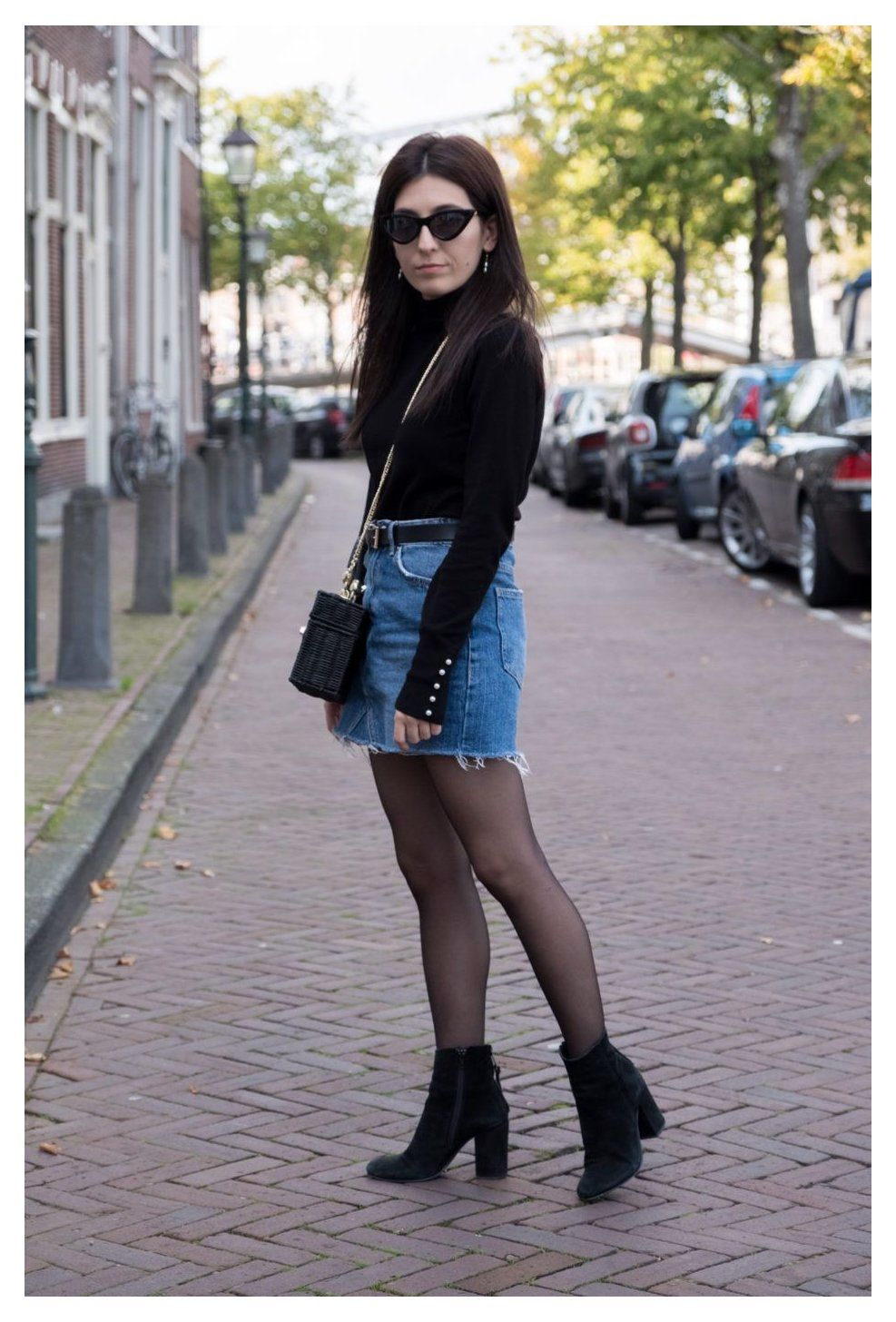 denim skirt outfit ideas 0095