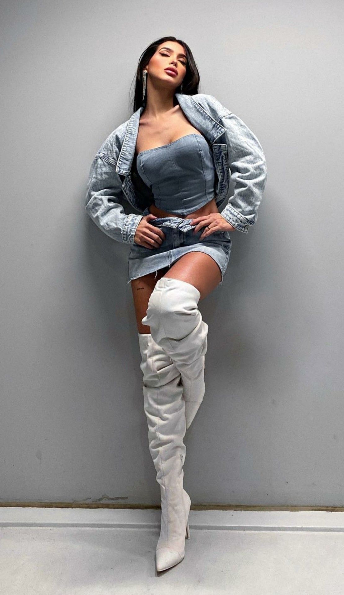 denim thigh high boots outfit ideas 0019