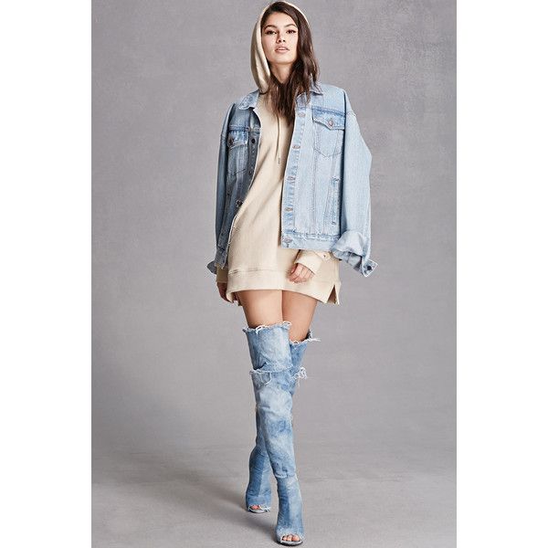 denim thigh high boots outfit ideas 0069