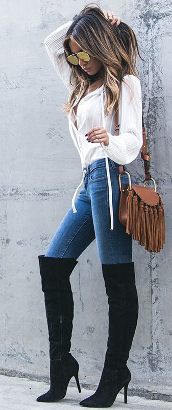 denim thigh high boots outfit ideas 0082