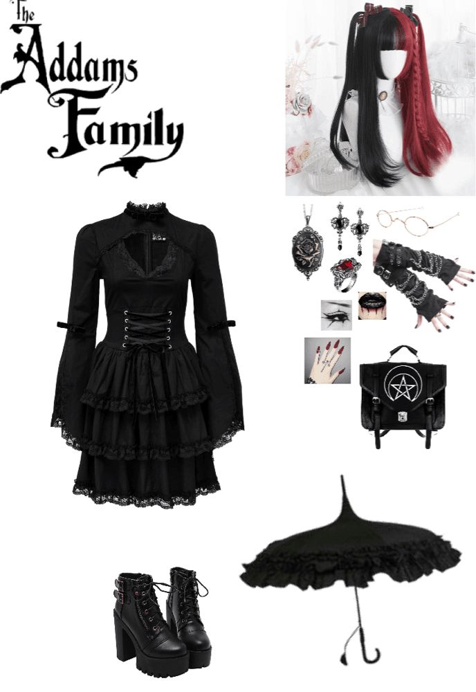 elegant Addams Family outfits for adults