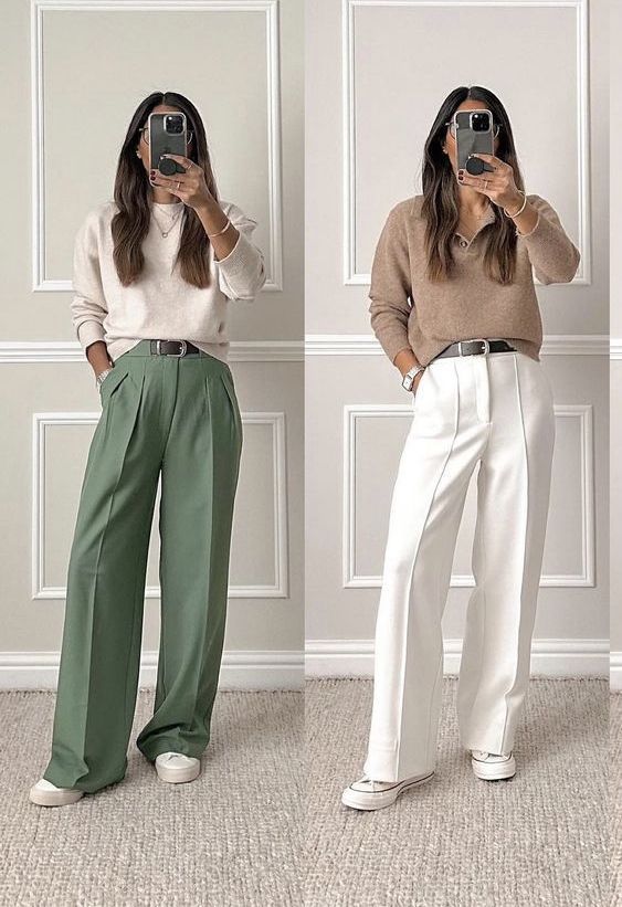 elegant dress pants outfit ideas for evenings