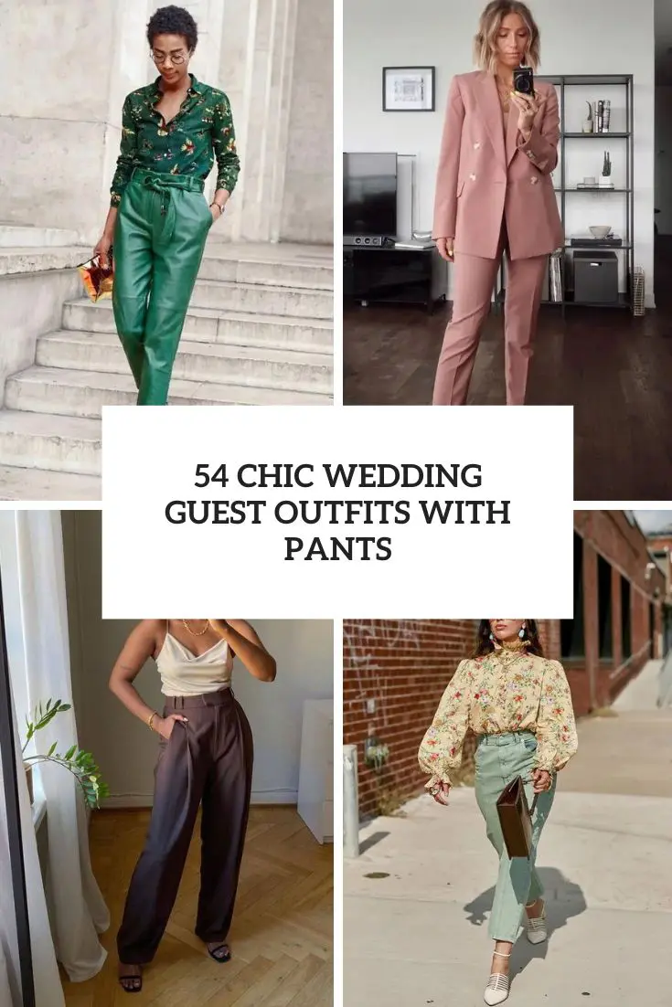 elegant pants for wedding guest attire