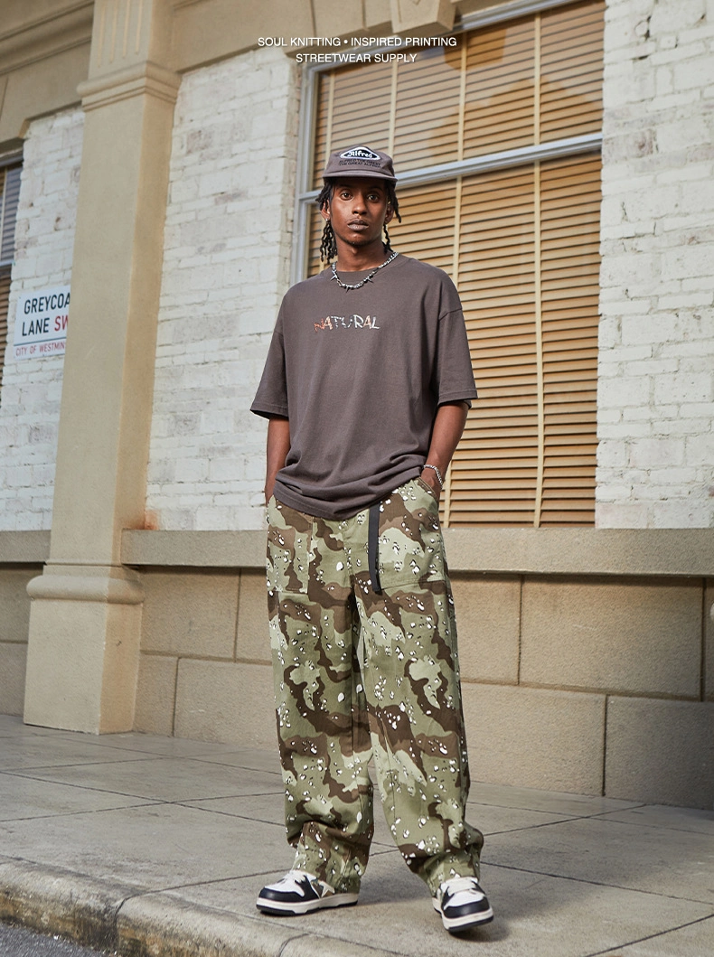 elevating camo cargo pants with trendy tops