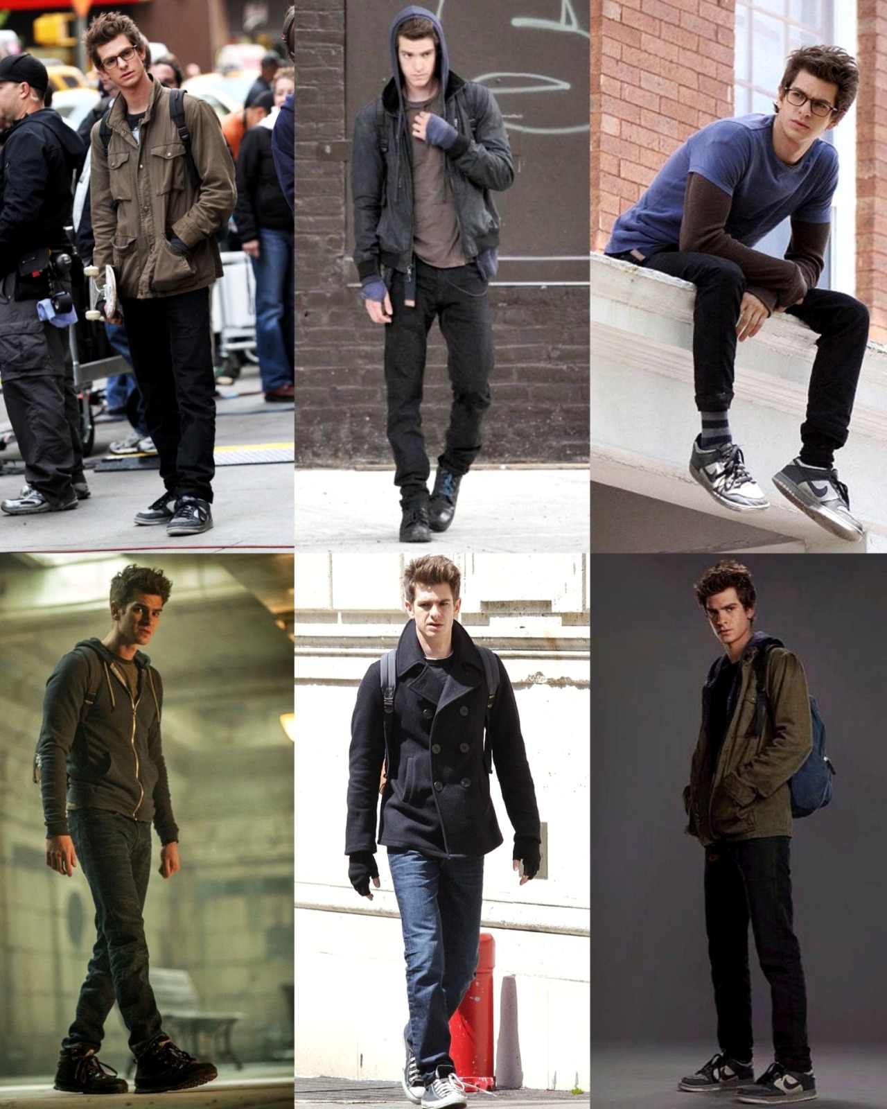 everyday Peter Parker fashion looks