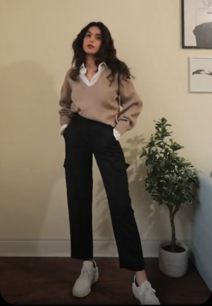 fall dress pants outfit ideas