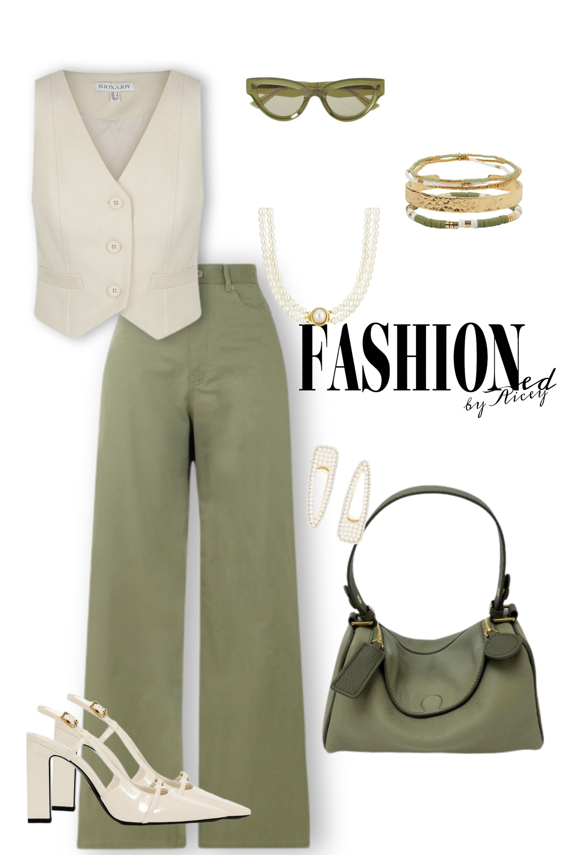 fashion-forward outfit ideas using green heels