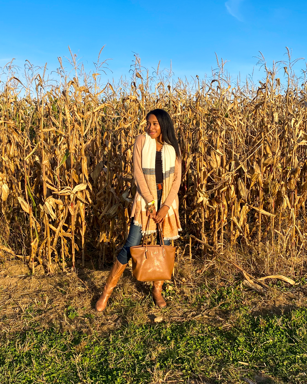 fashionable corn maze attire