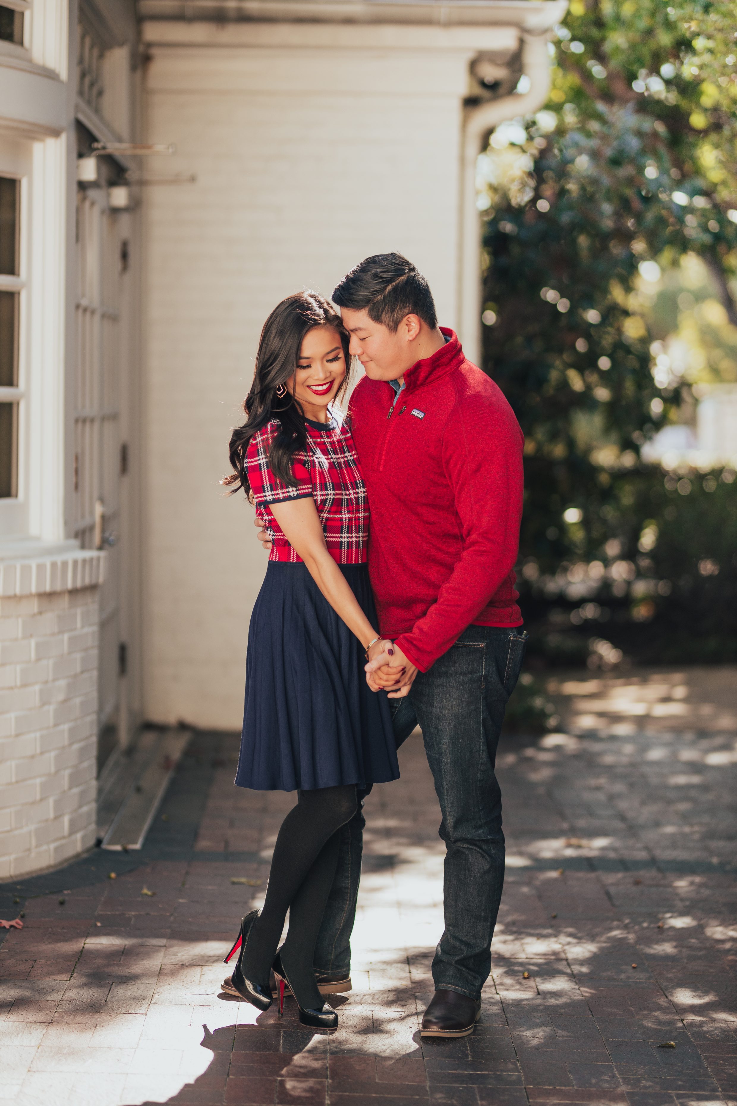 festive couple outfit ideas for Christmas