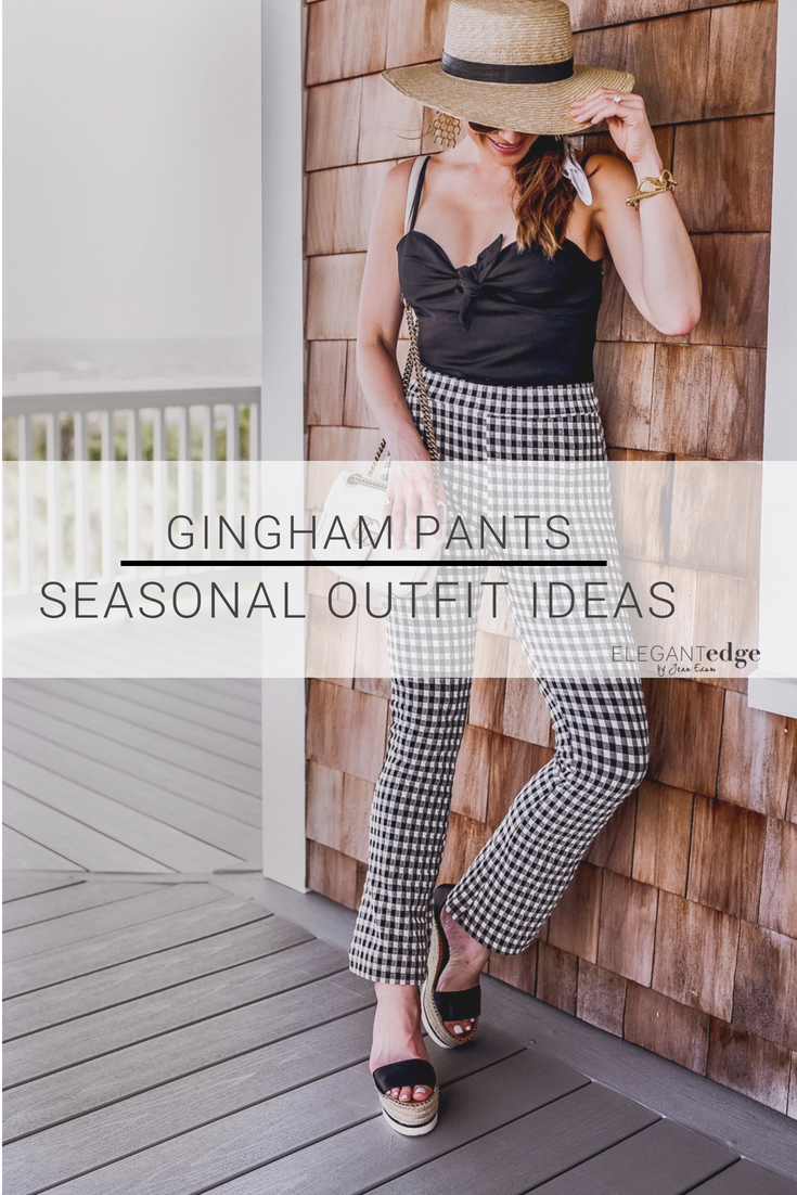 gingham pants outfit ideas 0055