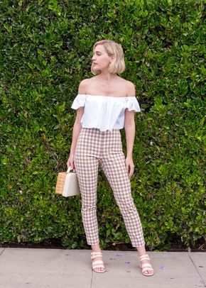 gingham pants outfit ideas 0058