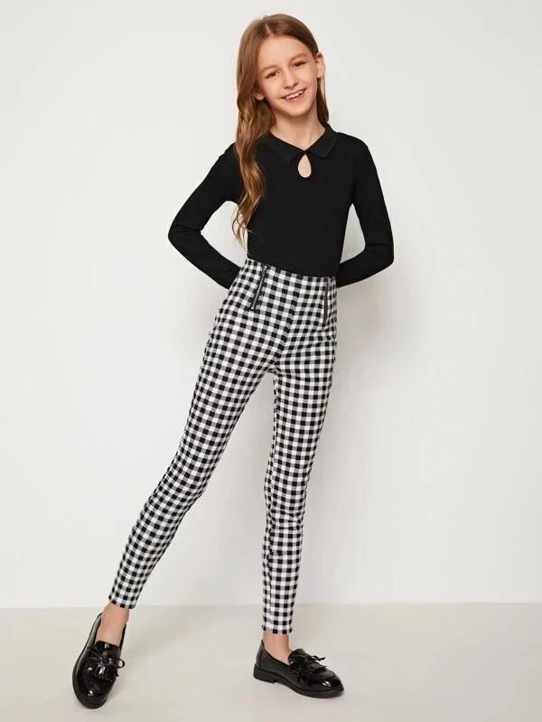 gingham pants outfit ideas 0079