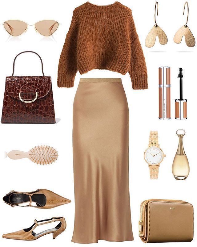 gold skirt outfit ideas 0018