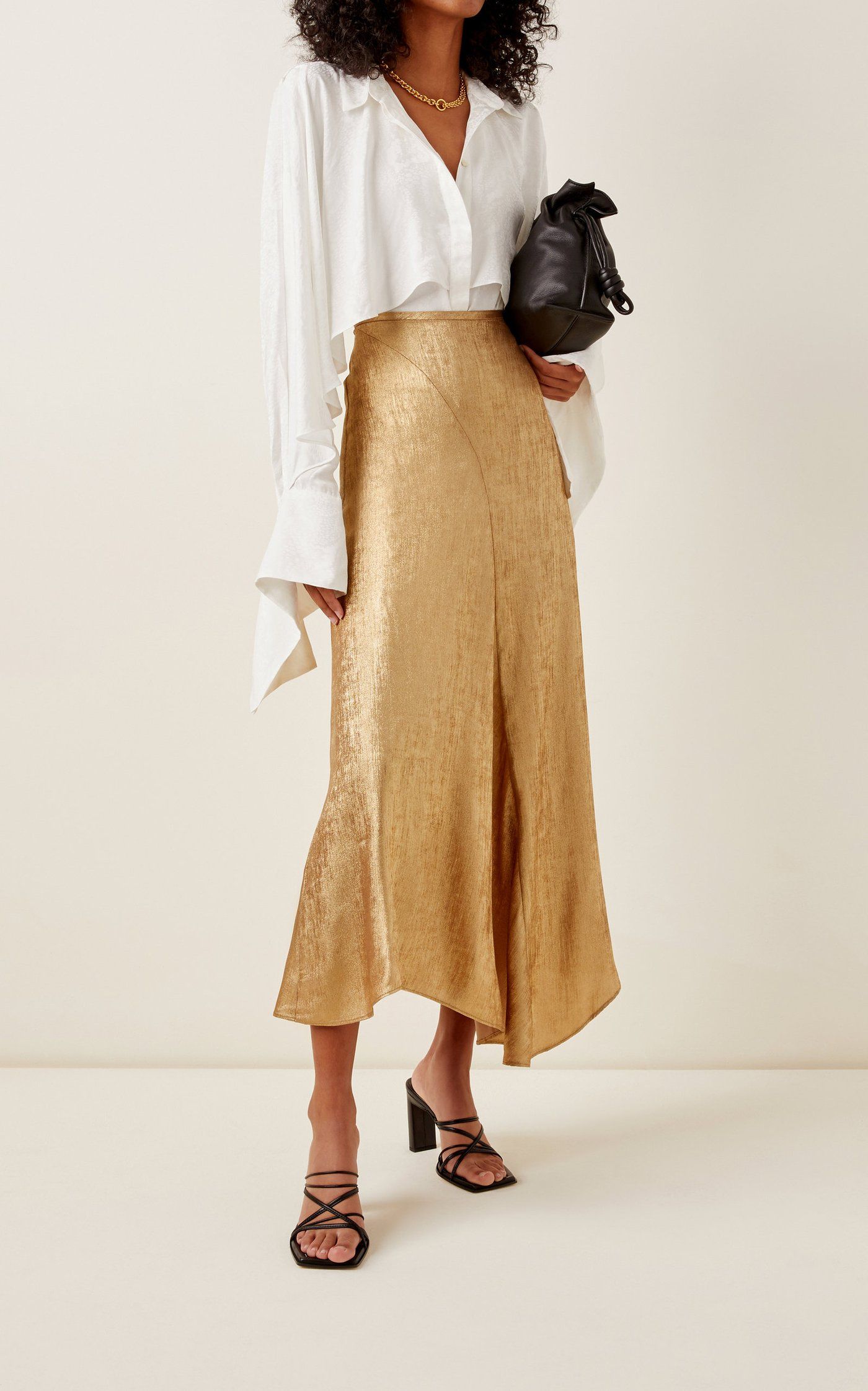 gold skirt outfit ideas 0080