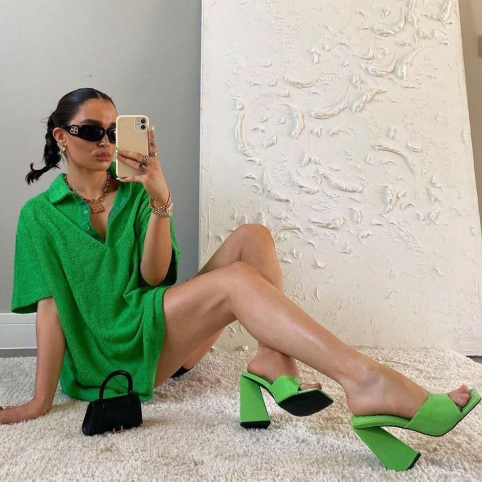 green heels outfit ideas 0025