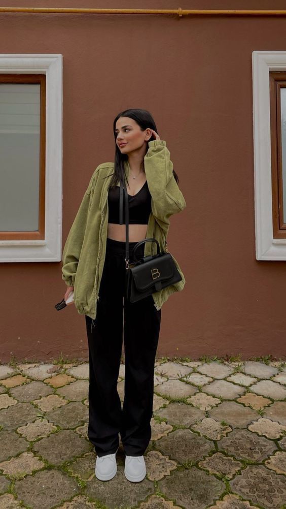 green pants outfit ideas 0018