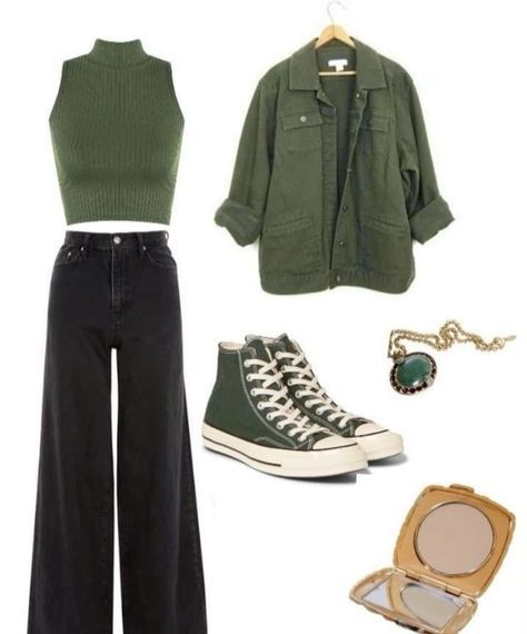 green pants outfit ideas 0042