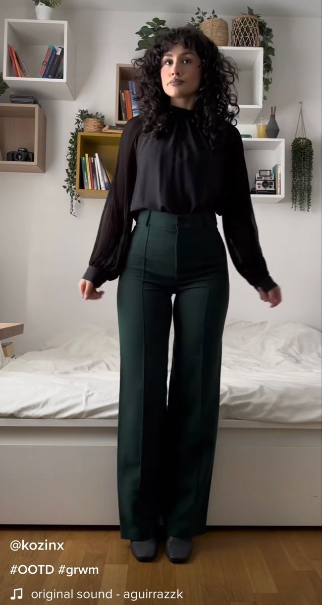 green pants outfit ideas 0067