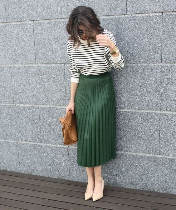 green skirt outfit ideas 0013