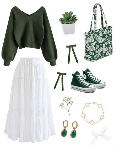 green skirt outfit ideas 0037