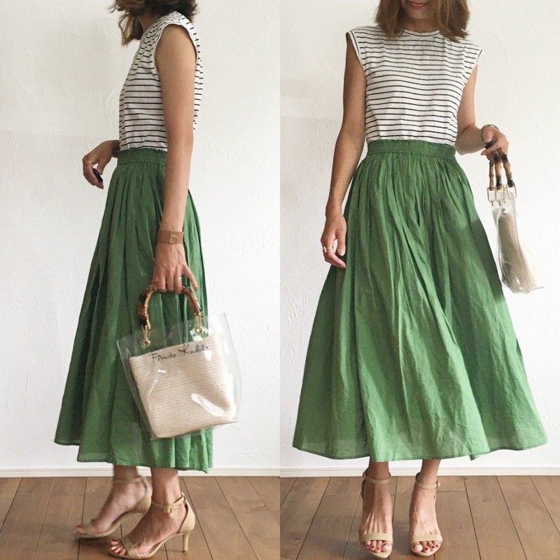 green skirt outfit ideas 0087