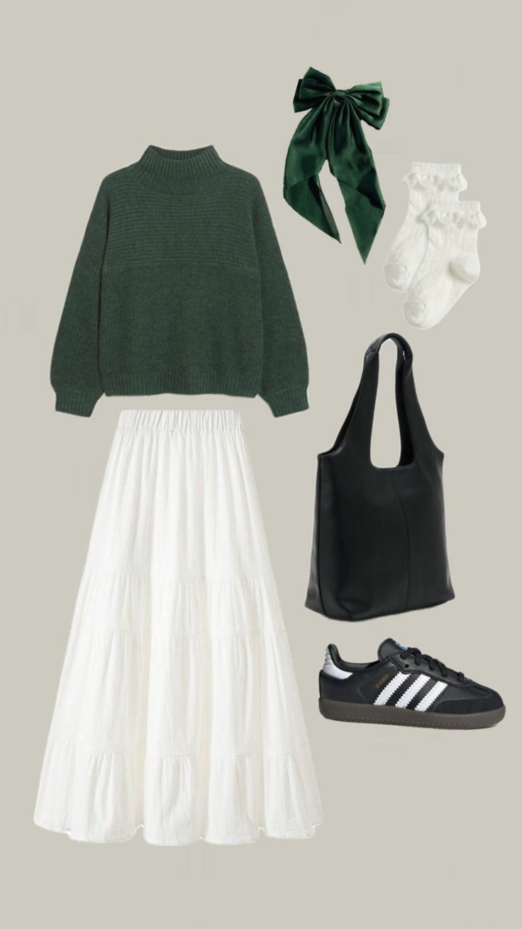 green sweater dress outfit ideas 0043