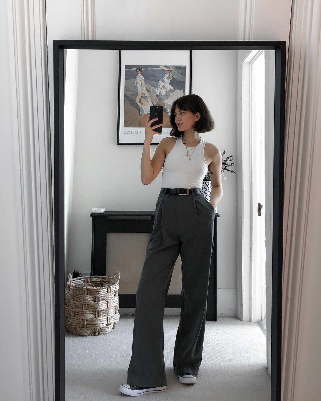 high waisted pants outfit ideas 0021