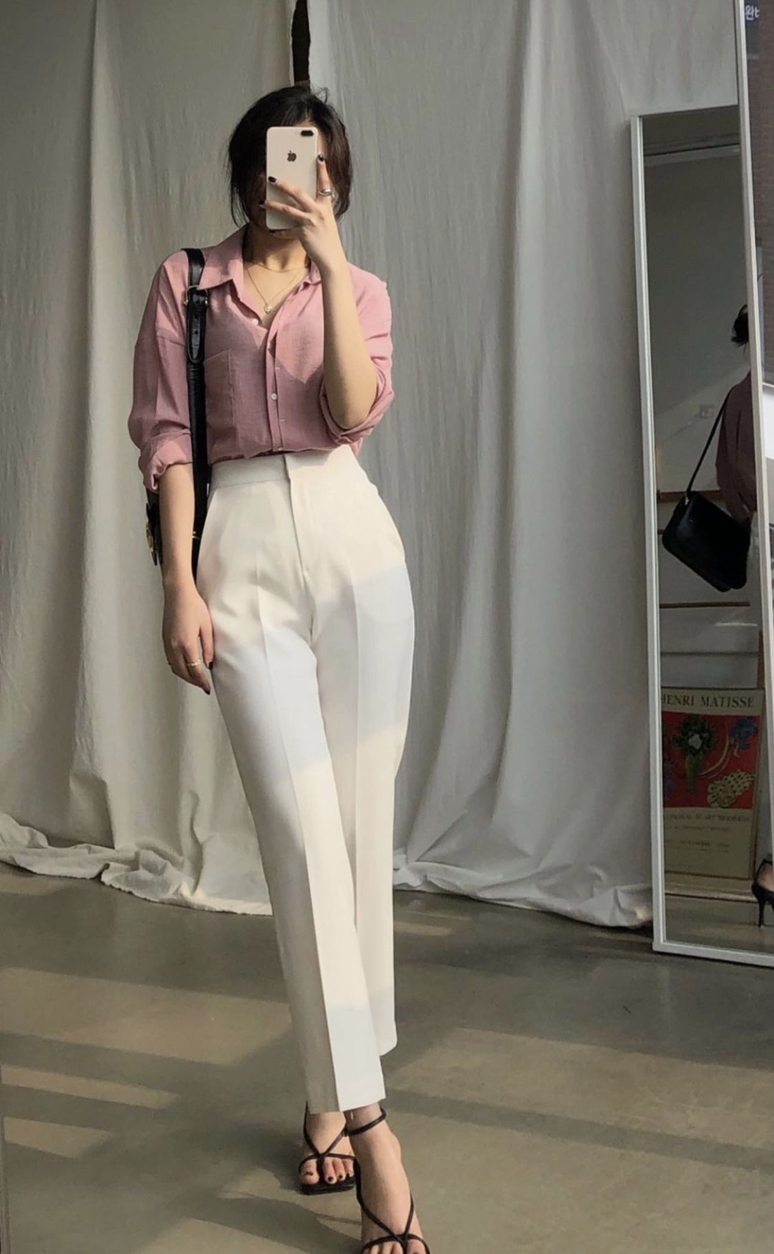 high waisted pants outfit ideas 0054