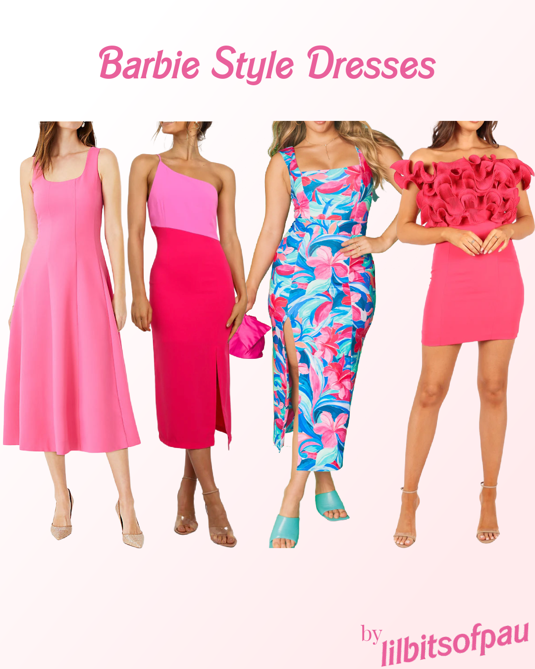 hot pink dress outfit ideas 0089