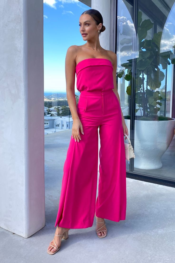 hot pink dress outfit ideas 0092