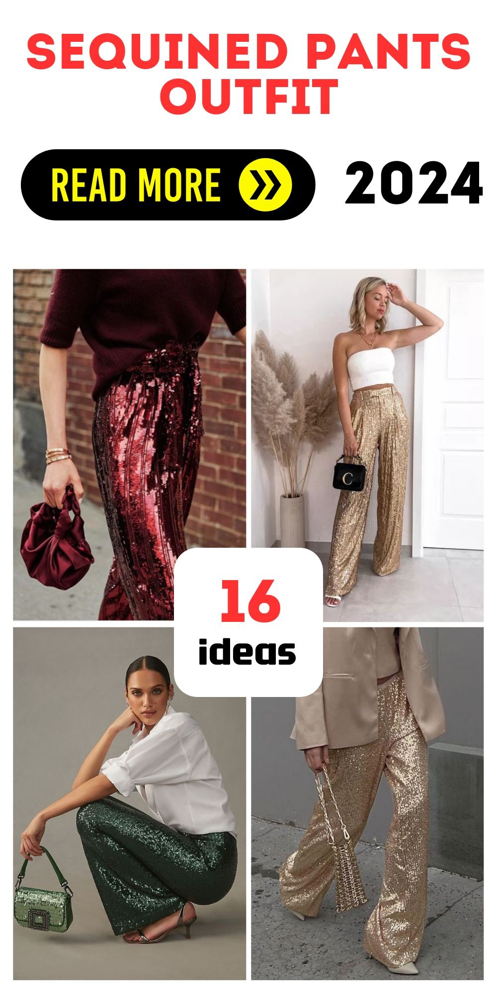 how to accessorize black sequin pants outfits