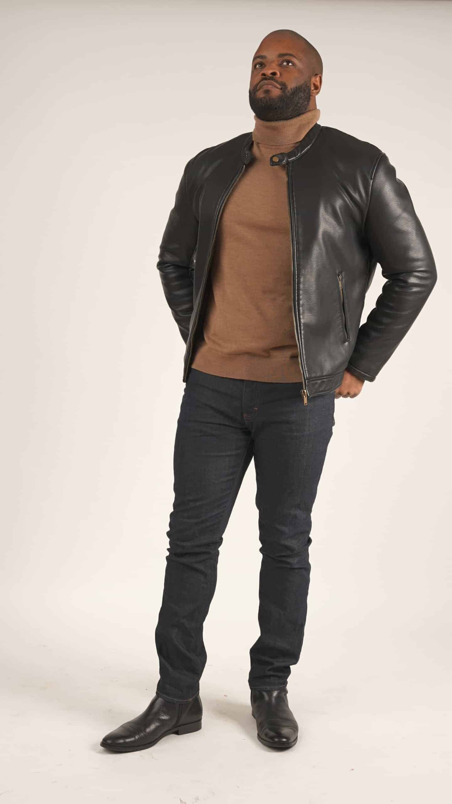 how to style a mens leather jacket effectively