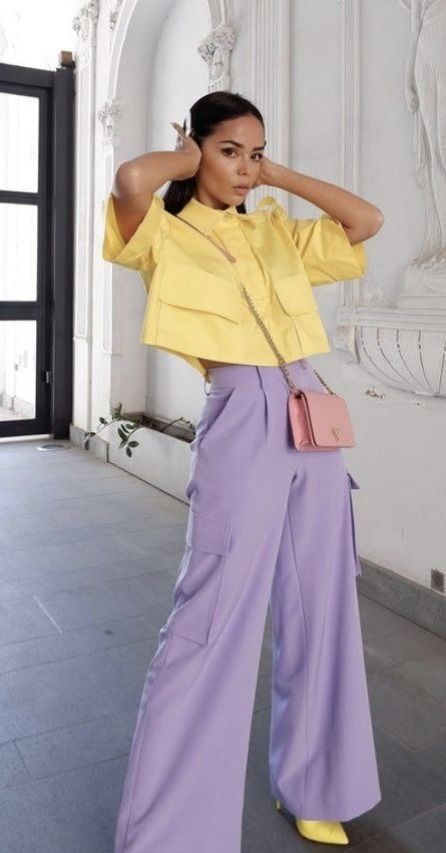 how to wear purple and yellow together