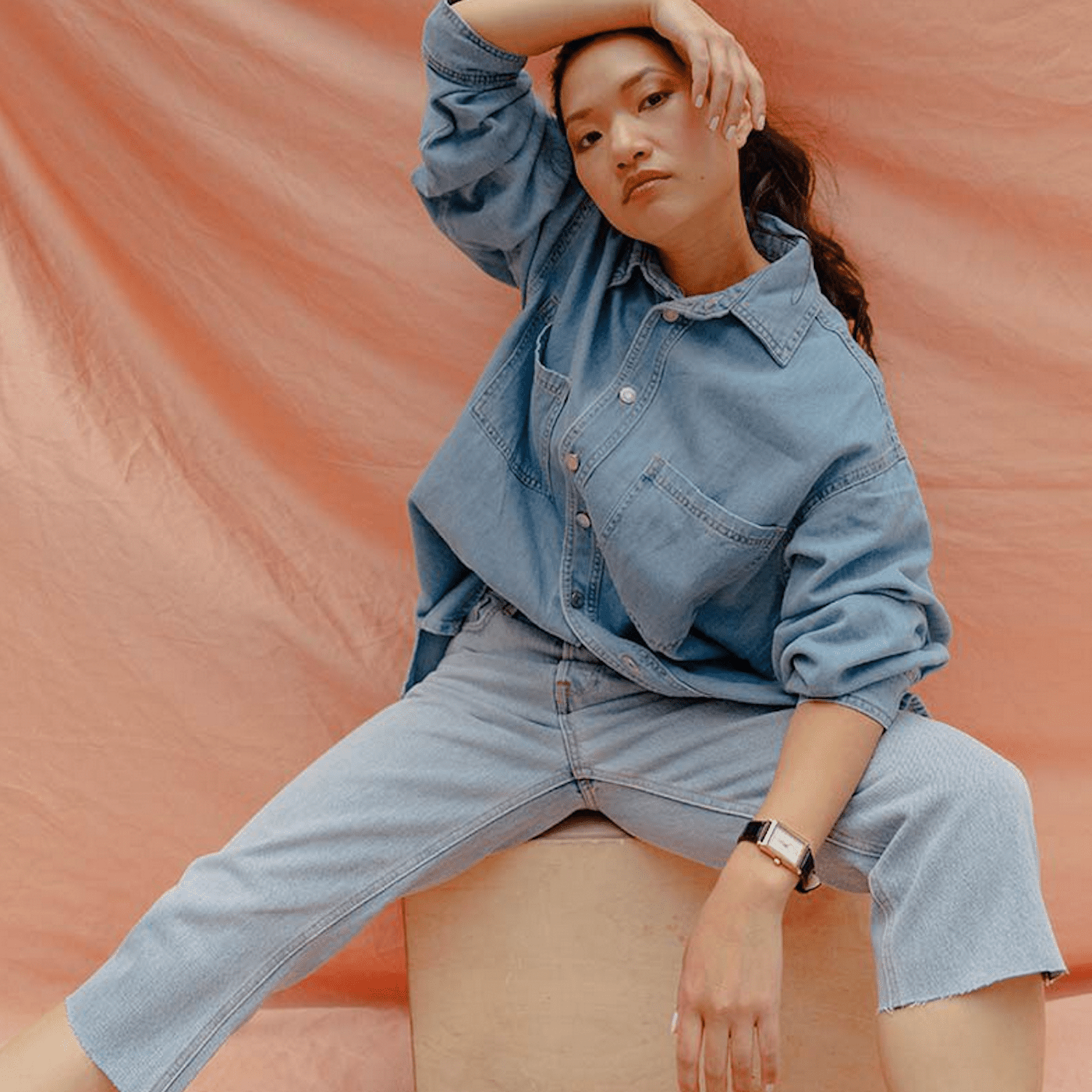 jean shirt outfit ideas 0018