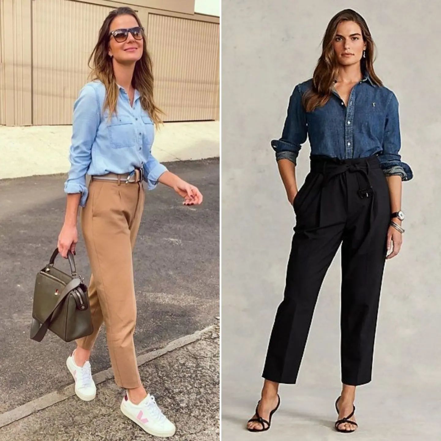 jean shirt outfit ideas 0063