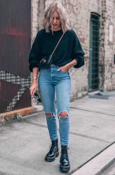 jeans and boots outfit ideas 0038