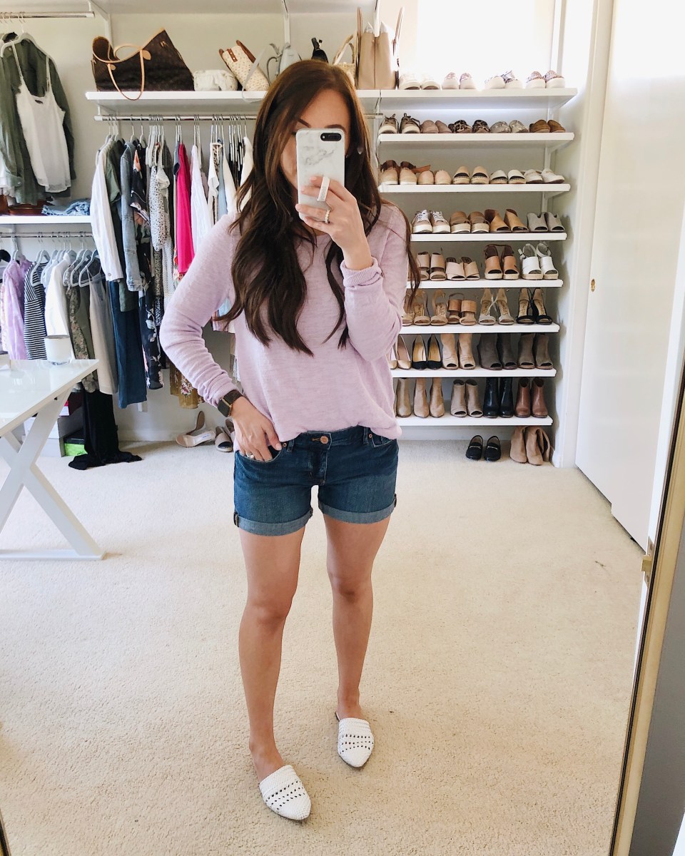 jeans shorts outfit ideas 0021