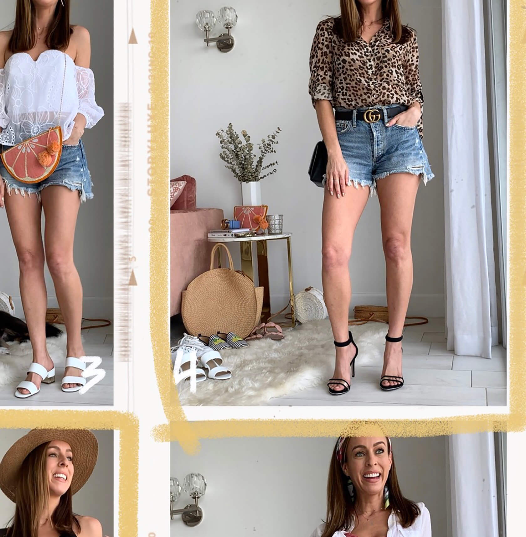 jeans shorts outfit ideas 0022