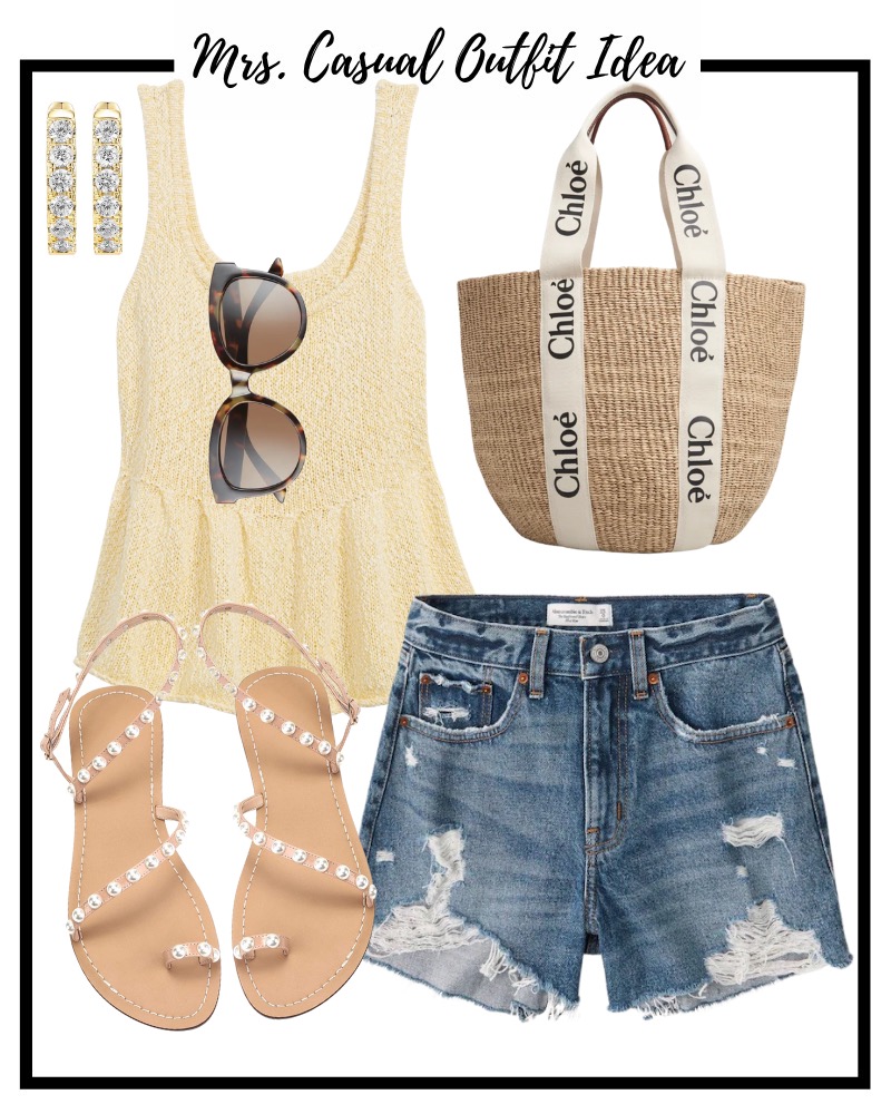 jeans shorts outfit ideas 0063