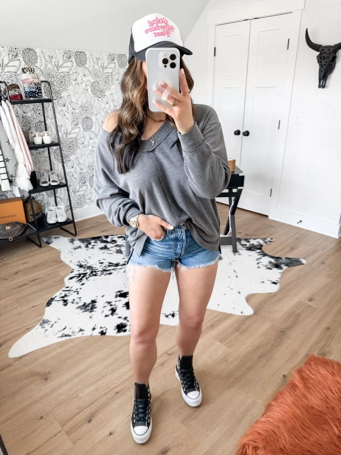 jeans shorts outfit ideas 0089