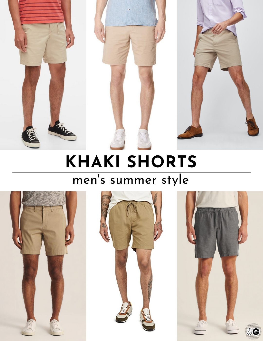 khaki shorts outfit ideas 0015