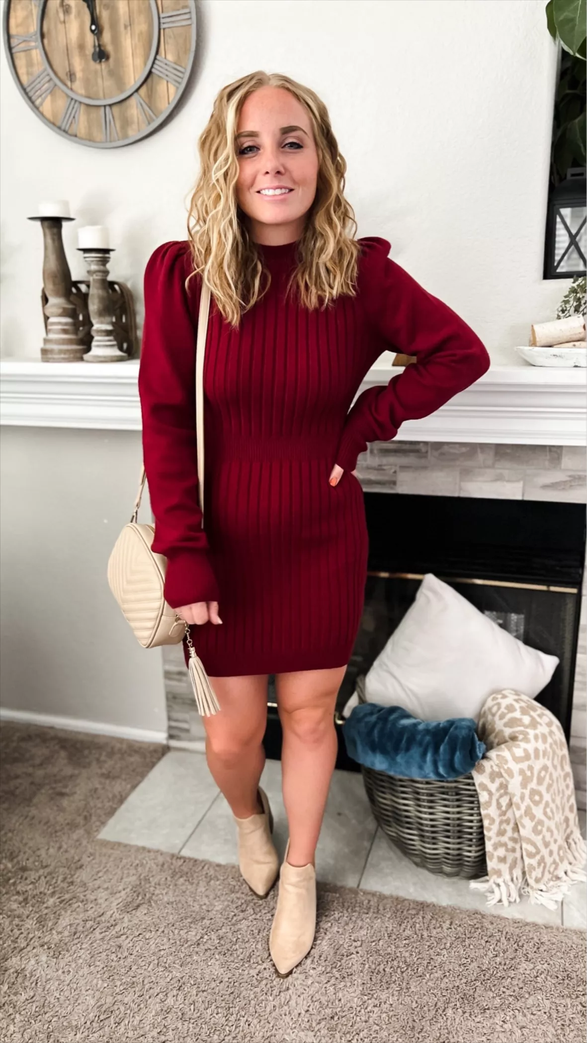 knit dress outfit ideas 0046