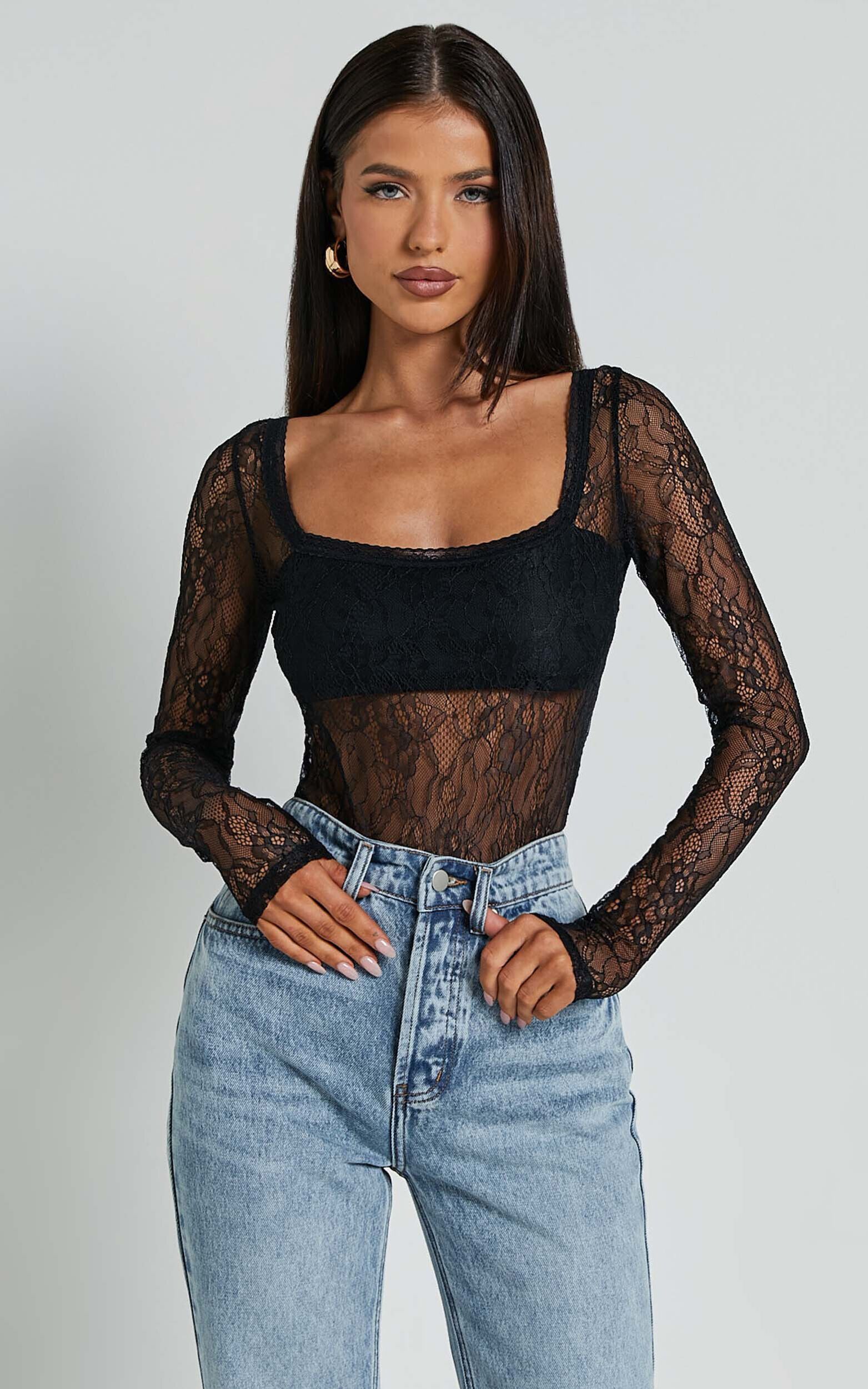 lace bodysuit outfit ideas 0023