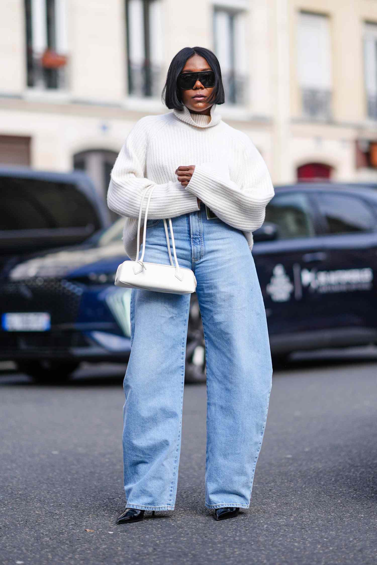 layering tips for wide leg jeans fashion