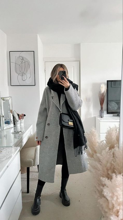 layering with a black coat