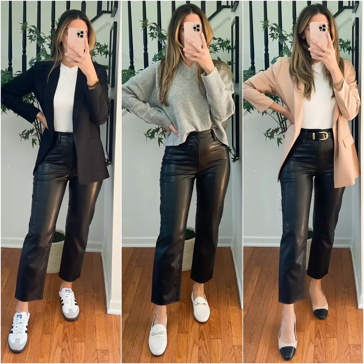 leather jogger outfit ideas 0013