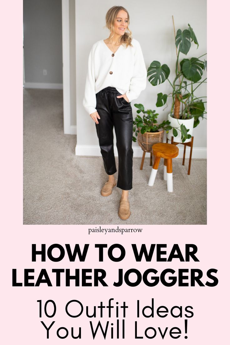 leather jogger outfit ideas 0020