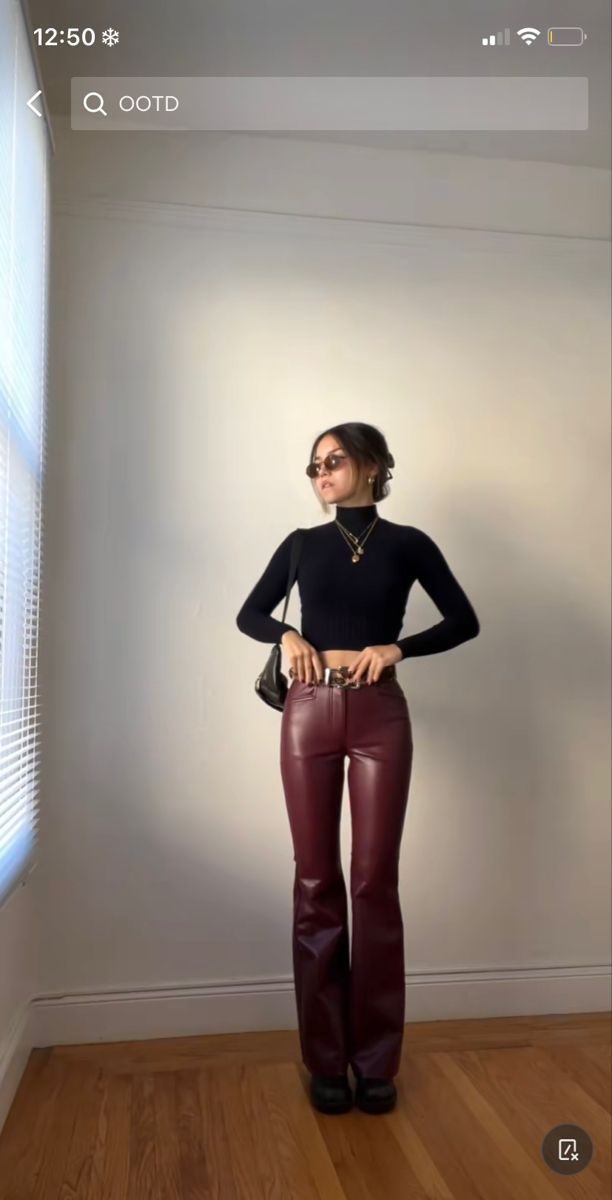 leather pants outfit ideas 0014