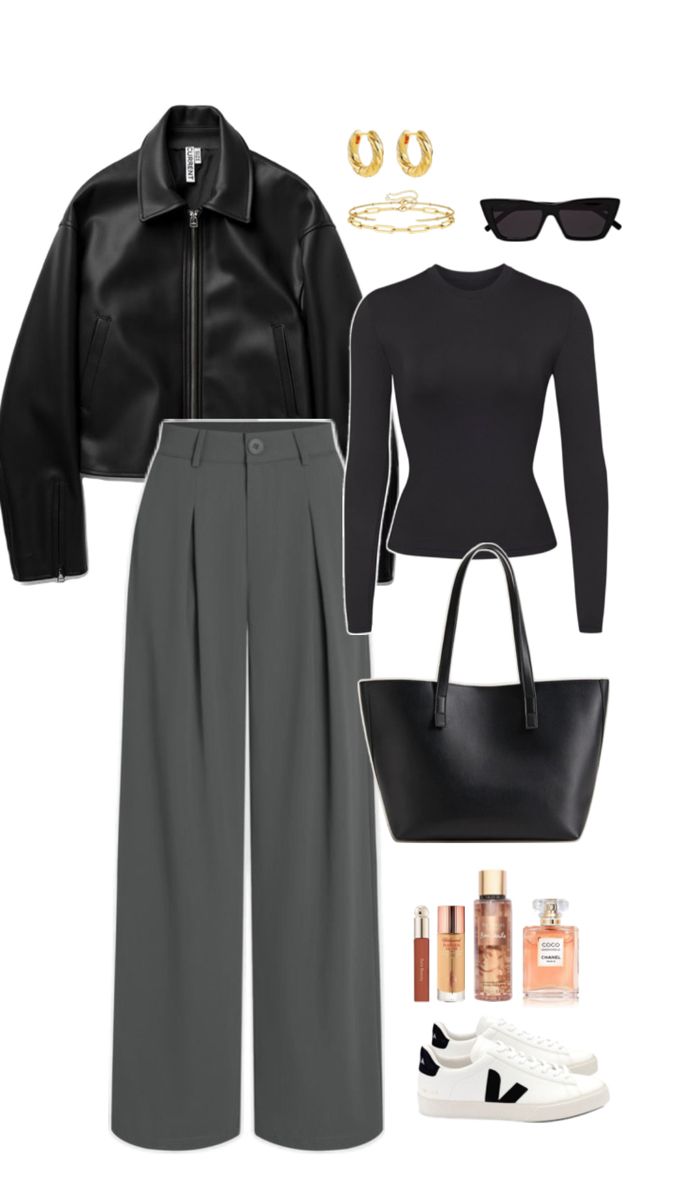 leather pants outfit ideas 0041